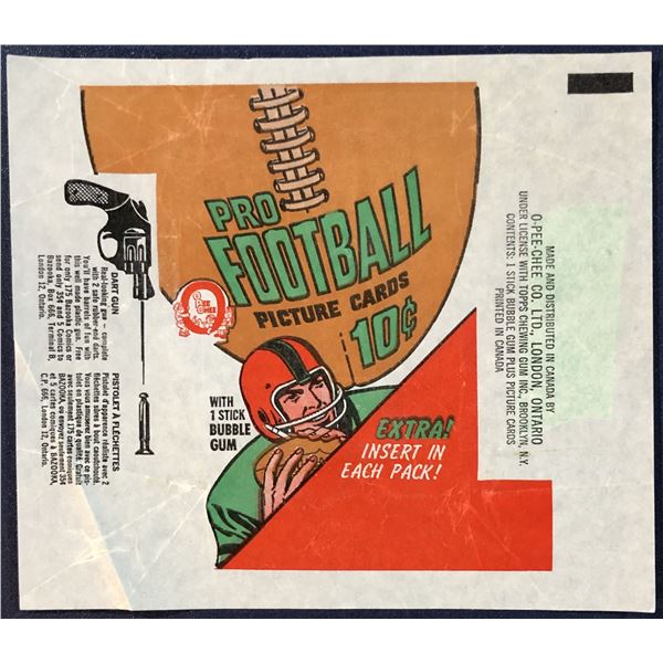 1970 O-PEE-CHEE CFL FOOTBALL WRAPPER