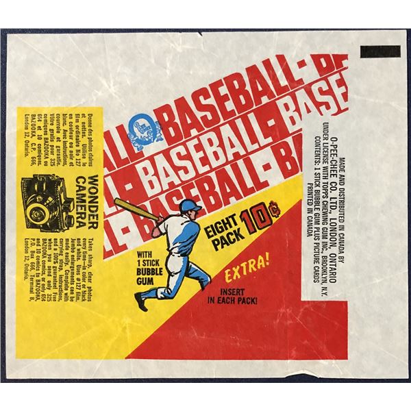 1970 O-PEE-CHEE BASEBALL WRAPPER