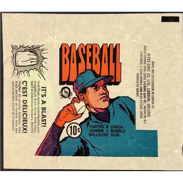 1972 O-PEE-CHEE BASEBALL WRAPPER