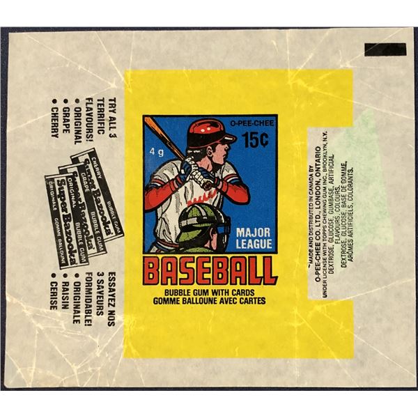 1979 O-PEE-CHEE BASEBALL WRAPPER