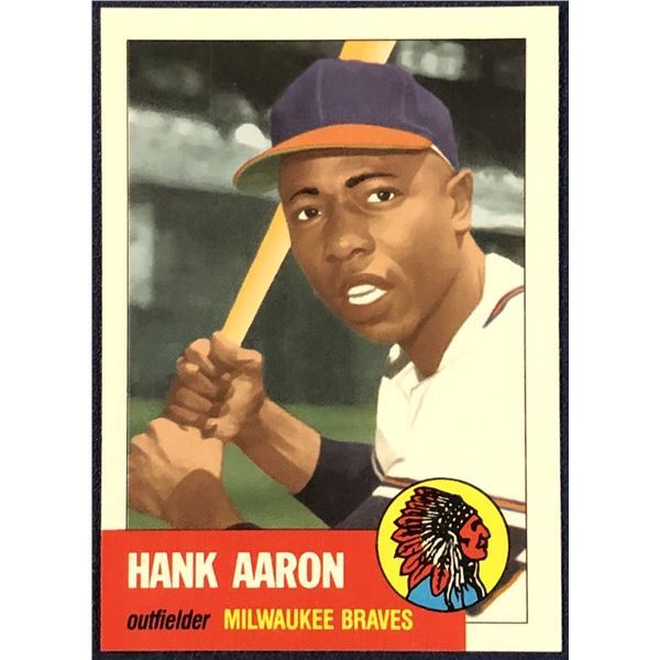 1991 TOPPS ARCHIVES (1953) HANK AARON (HOF)