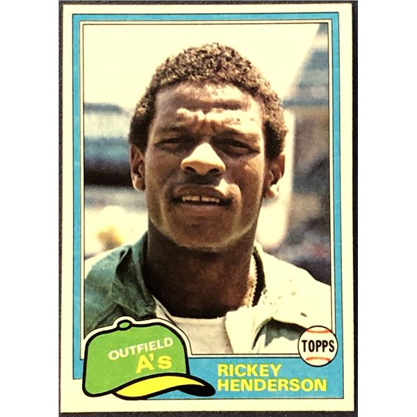 1981 TOPPS RICKEY HENDERSON (HOF) ROOKIE CARD