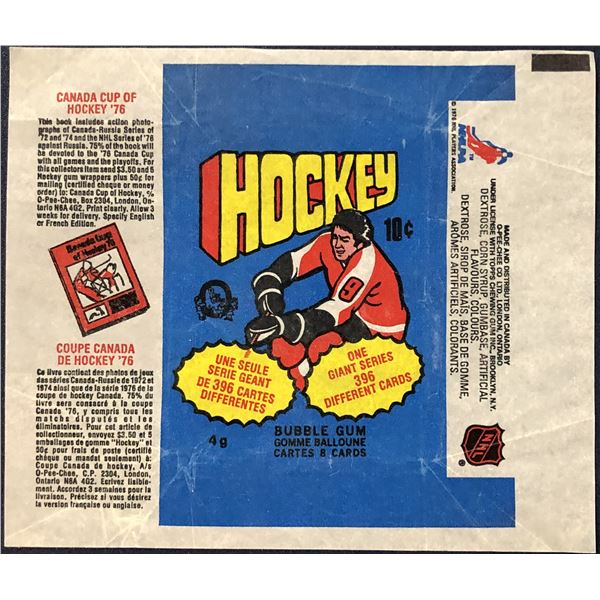 1976-77 O-PEE-CHEE HOCKEY WRAPPER
