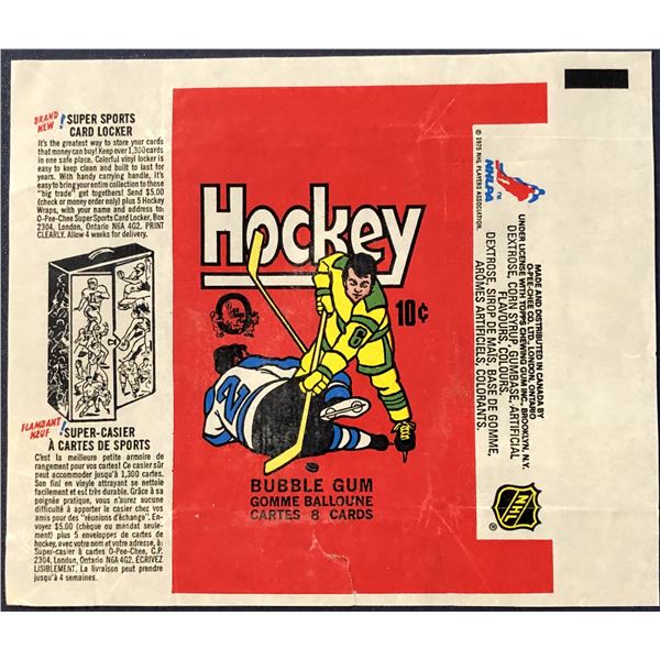 1975-76 O-PEE-CHEE HOCKEY WRAPPER
