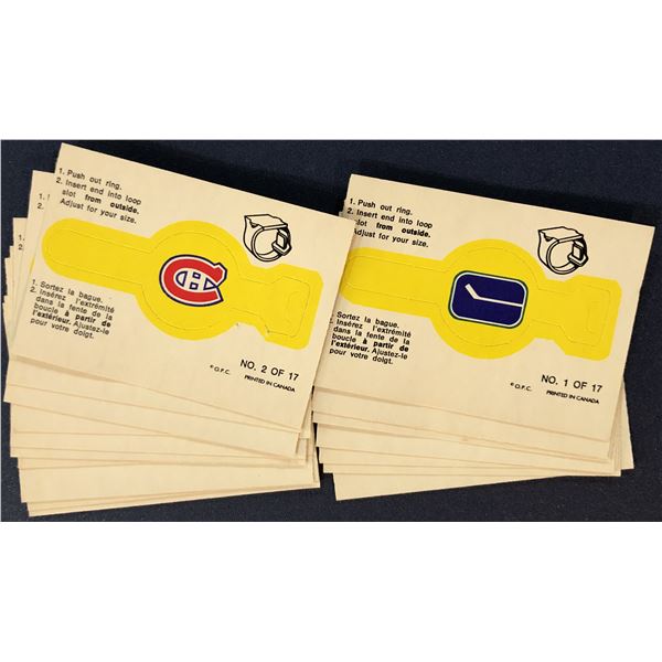 1973-74 O-PEE-CHEE NHL RING INSERT SET