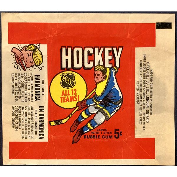 1968-69 O-PEE-CHEE HOCKEY WRAPPER