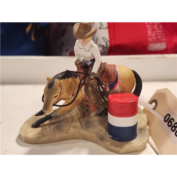 New Barrel Racing Figurine