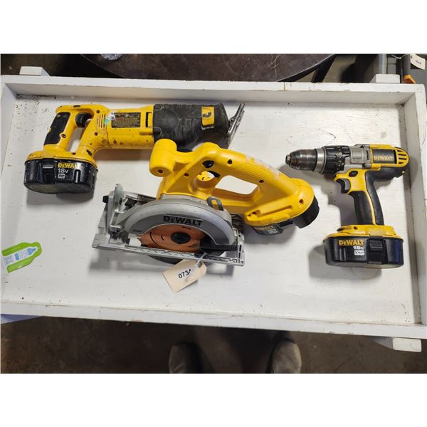 DeWalt 18V Tools - Recip Saw, Drill, Circ Saw