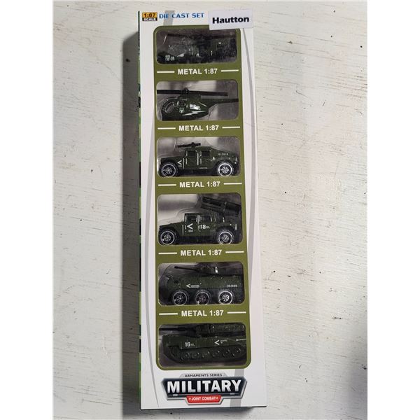 New 6pc Set Die-Cast Military Vehicles - 1:87 Scale