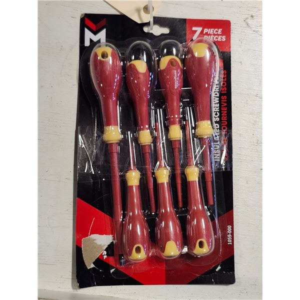 New 7pc Insulated Screwdriver Set