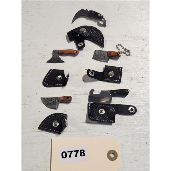 Set of 5 Keychain Knives