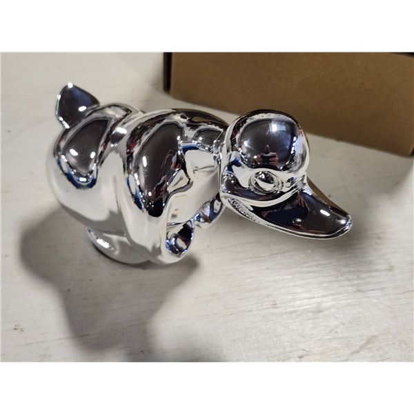 New Mad Duck Hood Ornament - Polished Chrome