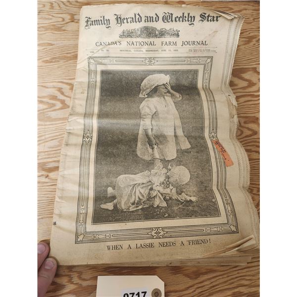 1925 Family Harold & Weekly Star Newspaper