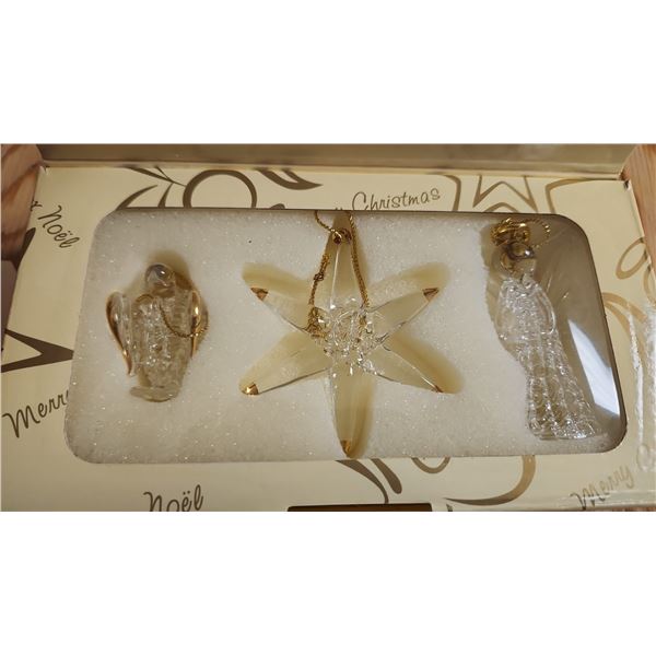 Vintage Spun Glass Ornaments - Set of 3