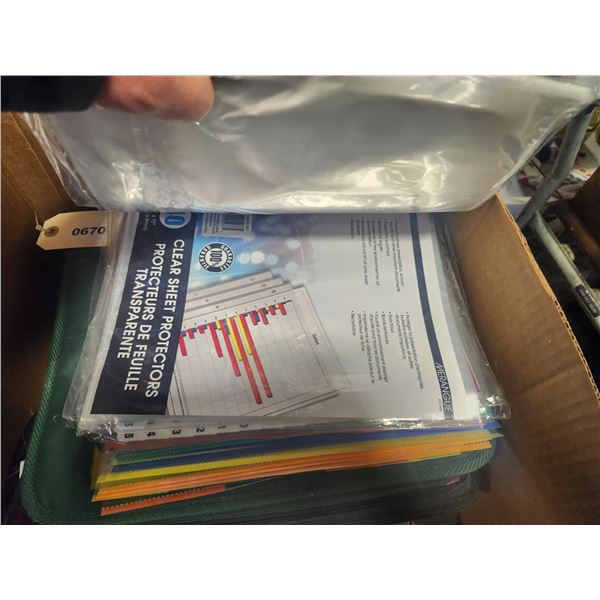 Quantity of New & Used Binders, Page Protectors, Dividers