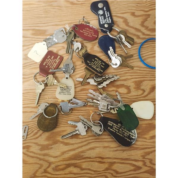 3 Jars of Misc. Keys, Bottle Openers, Etc.
