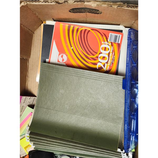 Box of Misc. Office Supplies