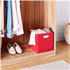 Image 4 : Amazon Basics Collapsible Fabric Storage Cubes with Oval Grommets - 6-Pack, Red  - B07TYQ1L9X - New,