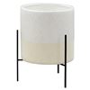 Image 2 : Rivet Mid-Century Ceramic Planter with Stand, 17" H, White - B07CBP4FG7 - New, Retail Price USD $87/