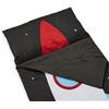 Image 4 : Amazon Basics Kids Ultra-Soft Light-Weight Indoor Slumber Sleeping Bag - Space Rocket - B08F8G7M8S -