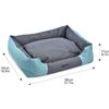 Image 1 : Amazon Basics Water-Resistant Pet Bed - Rectangular, Medium Teal, 21.7 Inch - B07P34GQX7 - New, Reta