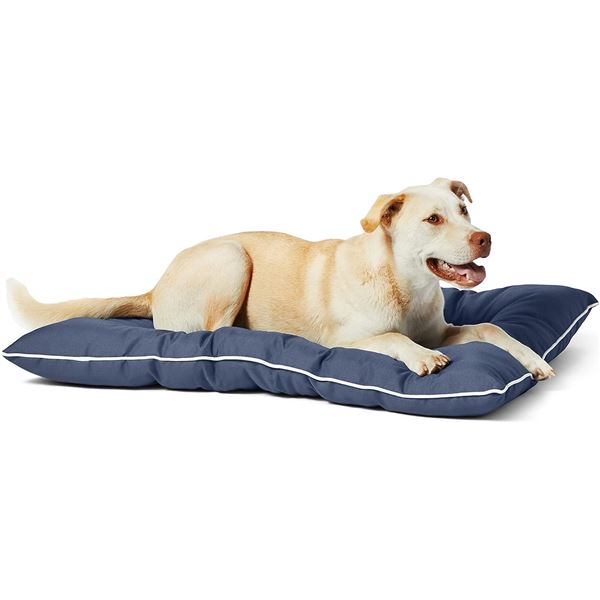 Amazon Basics Water-Resistant Pet Bed - Rectangular, Medium Teal, 21.7 Inch - B07P34GQX7 - New, Reta