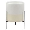 Image 1 : Rivet Mid-Century Ceramic Planter with Stand, 17" H, White - B07CBP4FG7 - New, Retail Price USD $87/