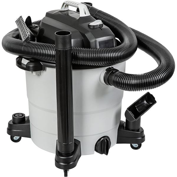 Amazon Basics Wet/Dry Vacuum Grey, Black 12 Gallon, 5 HP - B09T3XCTRW - New, Retail Price USD $120.