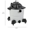 Image 5 : Amazon Basics Wet/Dry Vacuum Grey, Black 12 Gallon, 5 HP - B09T3XCTRW - New, Retail Price USD $120, 