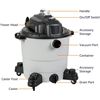 Image 4 : Amazon Basics Wet/Dry Vacuum Grey, Black 12 Gallon, 5 HP - B09T3XCTRW - New, Retail Price USD $120, 