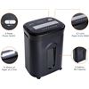Image 7 : Amazon Basics 15-Sheet Cross-Cut Paper/ CD/ Credit Card Shredder - B01M0FMM70 - New, Retail Price US
