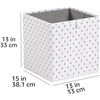 Image 3 : Amazon Basics Collapsible Fabric Storage Cube Organizer Bins - Pack of 6, White/Black Xs, 13x15x13" 