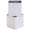 Image 4 : Amazon Basics Collapsible Fabric Storage Cube Organizer Bins - Pack of 6, White/Black Xs, 13x15x13" 