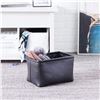 Image 2 : Amazon Basics Storage Bins - Metallic Black, 2-Pack - B07TYQ12RP- New, Retail Price USD $15/pack. To