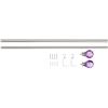 Image 2 : Amazon Basics Decorative 5/8" Curtain Rod with Faceted Ball Finials, 28" - 48", Purple - B07H95FVTJ 