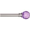 Image 3 : Amazon Basics Decorative 5/8" Curtain Rod with Faceted Ball Finials, 28" - 48", Purple - B07H95FVTJ 