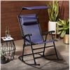 Image 2 : Amazon Basics Foldable Rocking Chair with canopy-Blue - B07HN1FTHQ - New, Retail Price USD $75/pc. T