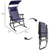 Image 4 : Amazon Basics Foldable Rocking Chair with canopy-Blue - B07HN1FTHQ - New, Retail Price USD $75/pc. T