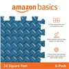 Image 3 : Amazon Basics Foam Interlocking Exercise Gym Floor Mat Tiles - Pack of 6, 24 x 24 x .5 Inches, Blue 