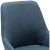Image 3 : Blue Office chair with CORSICA fabric cover, Black 5-star metal base & gas lift Office chair - B07V7