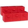 Image 1 : Amazon Basics Cube Organizer Storage Bins Handles, Collapsible Fabric, Pack of 6, 10.5"x10.5"x11", R