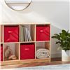 Image 3 : Amazon Basics Cube Organizer Storage Bins Handles, Collapsible Fabric, Pack of 6, 10.5"x10.5"x11", R