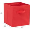 Image 5 : Amazon Basics Cube Organizer Storage Bins Handles, Collapsible Fabric, Pack of 6, 10.5"x10.5"x11", R