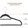 Image 4 : Amazon Basics Velvet Suit Hangers with Horizontal Bar - 50-Pack, Rose Gold Hooks - B07Y8QLMZW - Reta