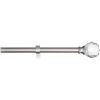 Image 3 : Amazon Basics Decorative 5/8in Curtain Rod with Faceted Ball Finials - 48-86in, Clear - B07H95FY2P -
