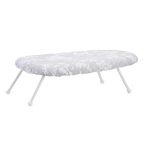 Amazon Basics Compact Tabletop Ironing Board with Folding Legs - Trellis Removable Cover, Chevron, 2