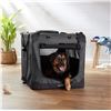 Image 1 : Amazon Basics Premium Folding Portable Soft Pet Crate - 30in, Black - B07GPKK1LY - Retail price USD 