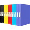 Image 1 : Amazon Basics  A4 2 Ring Binder 25mm spine - Assorted, Pack of 10 - B08VY3SXYX - Retail price USD $2