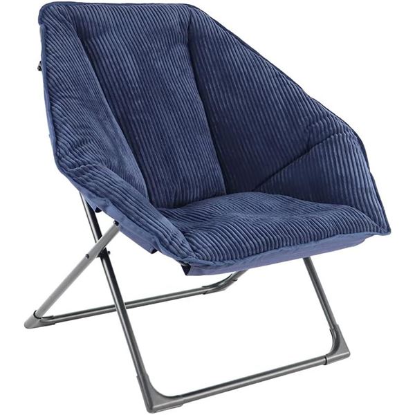 Amazon Basics Hexagon Folding Chair Dark blue 30.3D*32.67W*32.67H inches - B09J16LKPH - Retail USD $
