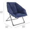 Image 3 : Amazon Basics Hexagon Folding Chair Dark blue 30.3D*32.67W*32.67H inches - B09J16LKPH - Retail USD $